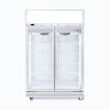 Upright Display Freezer  976L 2 Doors  Flat Glass Lightbox