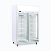 Upright Display Freezer  976L 2 Doors  Flat Glass Lightbox
