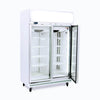 Upright Display Freezer  976L 2 Doors  Flat Glass Lightbox