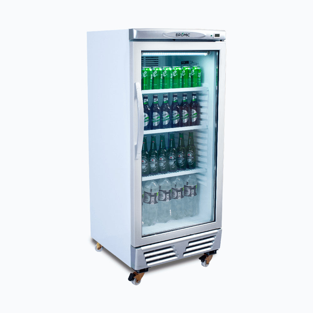 Bromic - Upright Display Fridge - 215L - 1 Door - Flat Glass