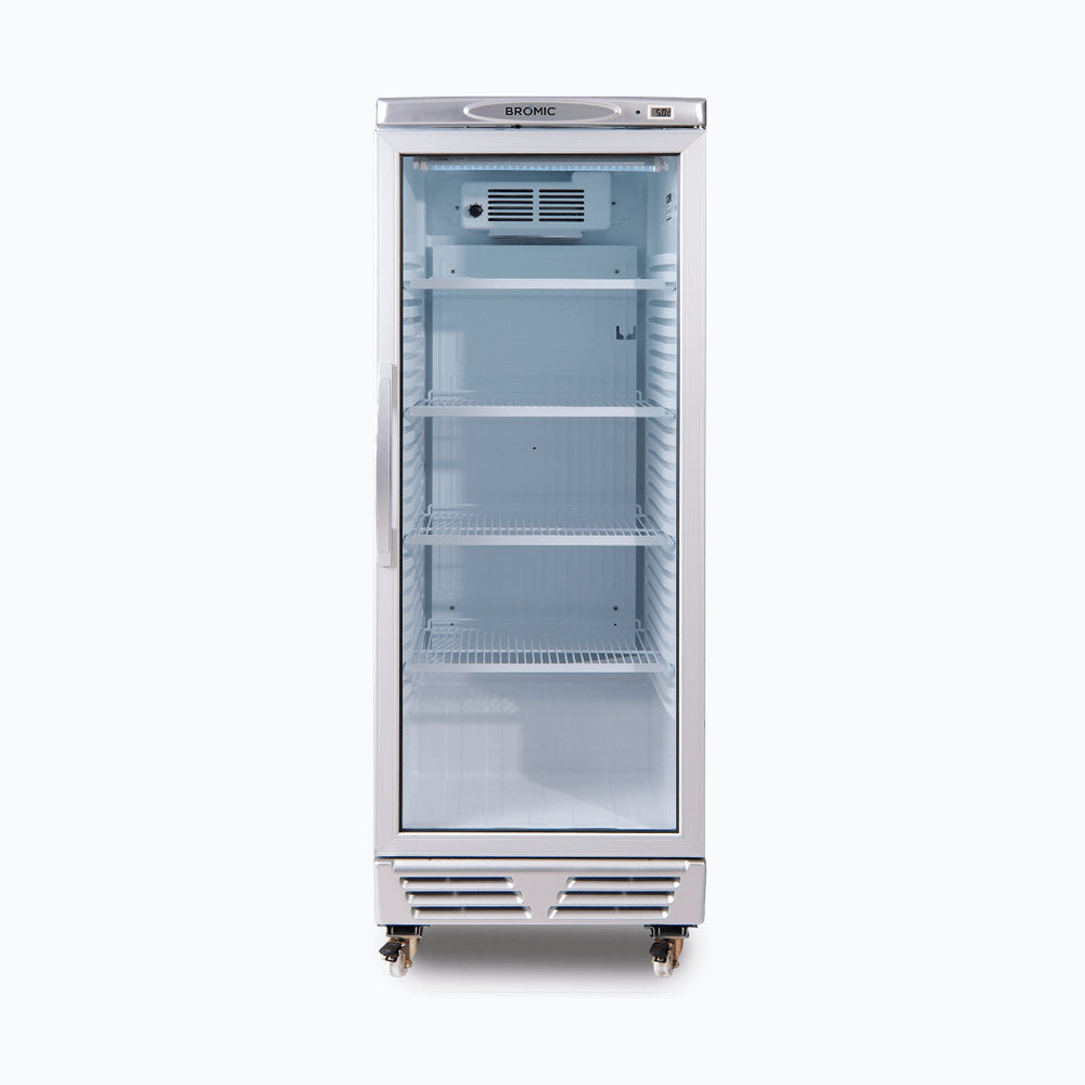 Bromic - Upright Display Fridge - 290L - 1 Door - Flat Glass