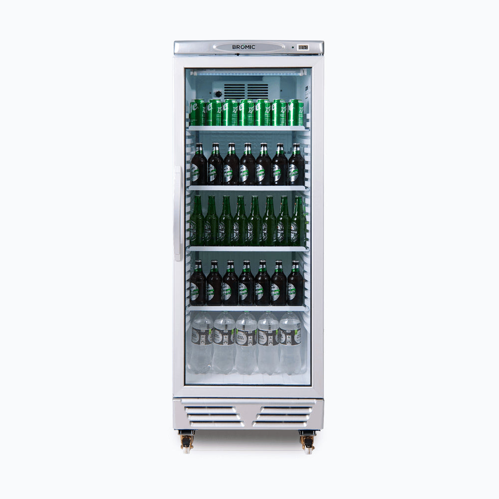 Bromic - Upright Display Fridge - 290L - 1 Door - Flat Glass