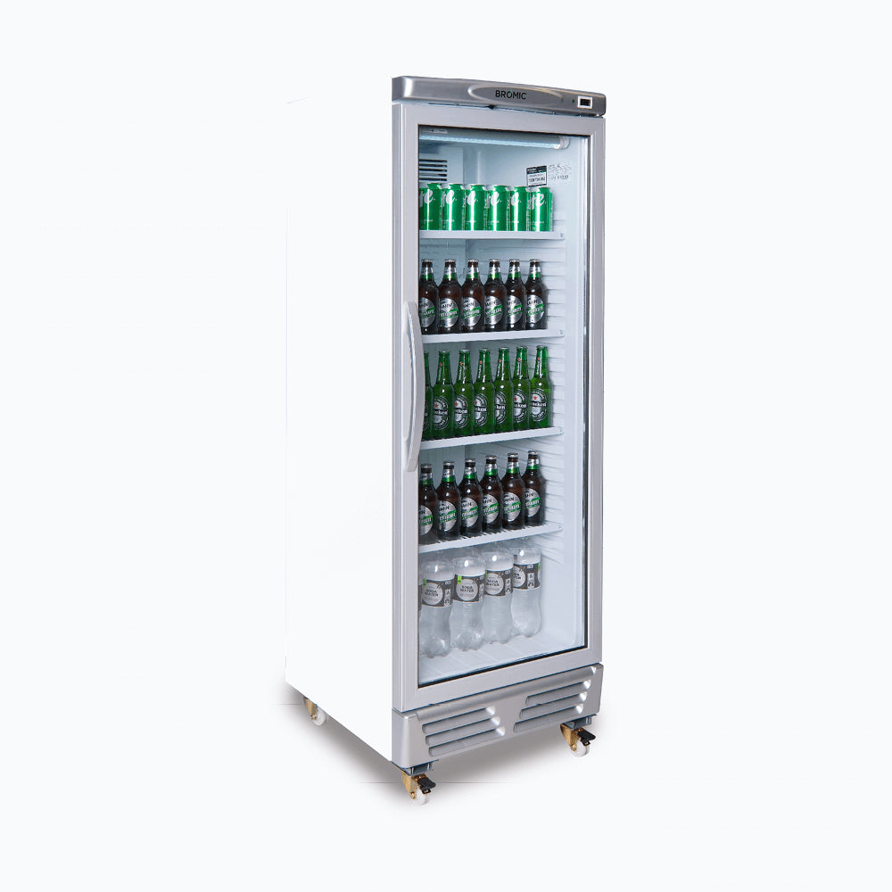Bromic - Upright Display Fridge - 290L - 1 Door - Flat Glass