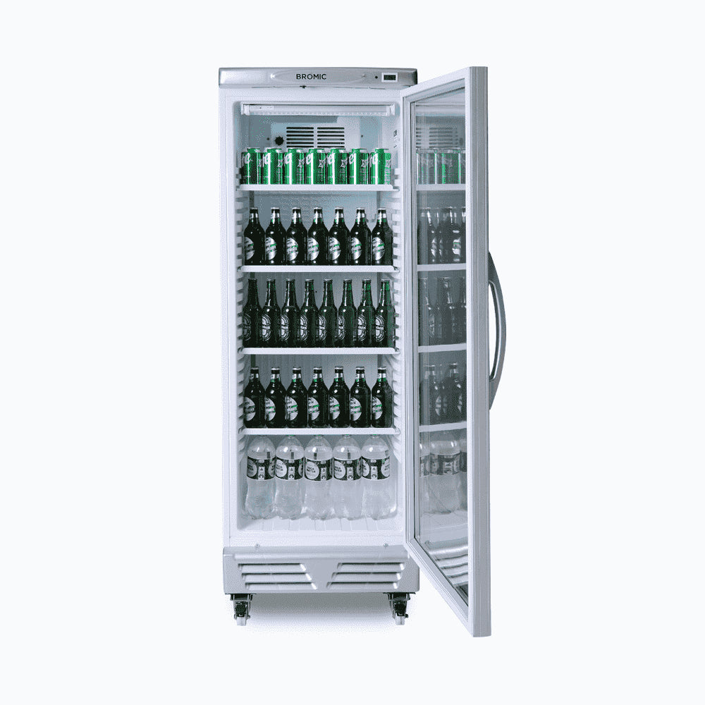 Bromic - Upright Display Fridge - 290L - 1 Door - Flat Glass