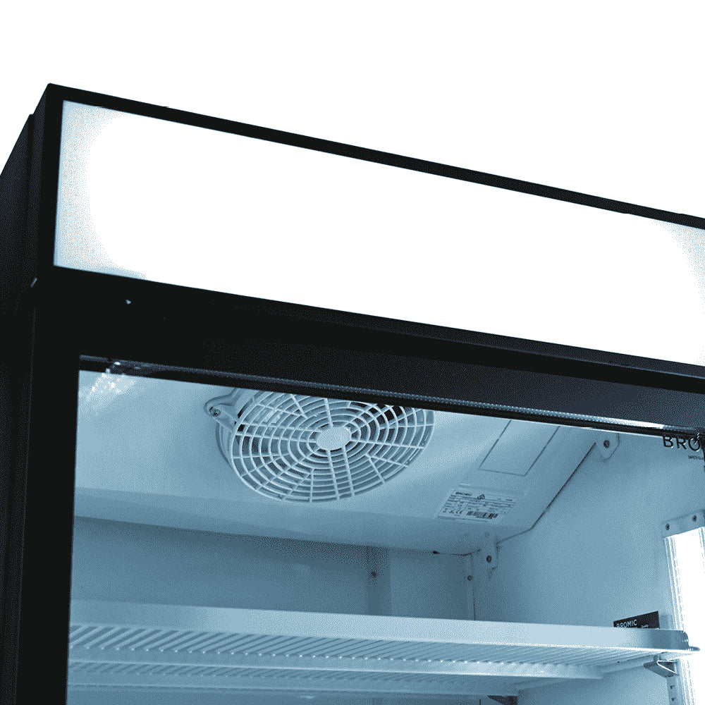 Bromic - Upright Display Fridge - 659L - 1 Door - Flat Glass - Lightbox
