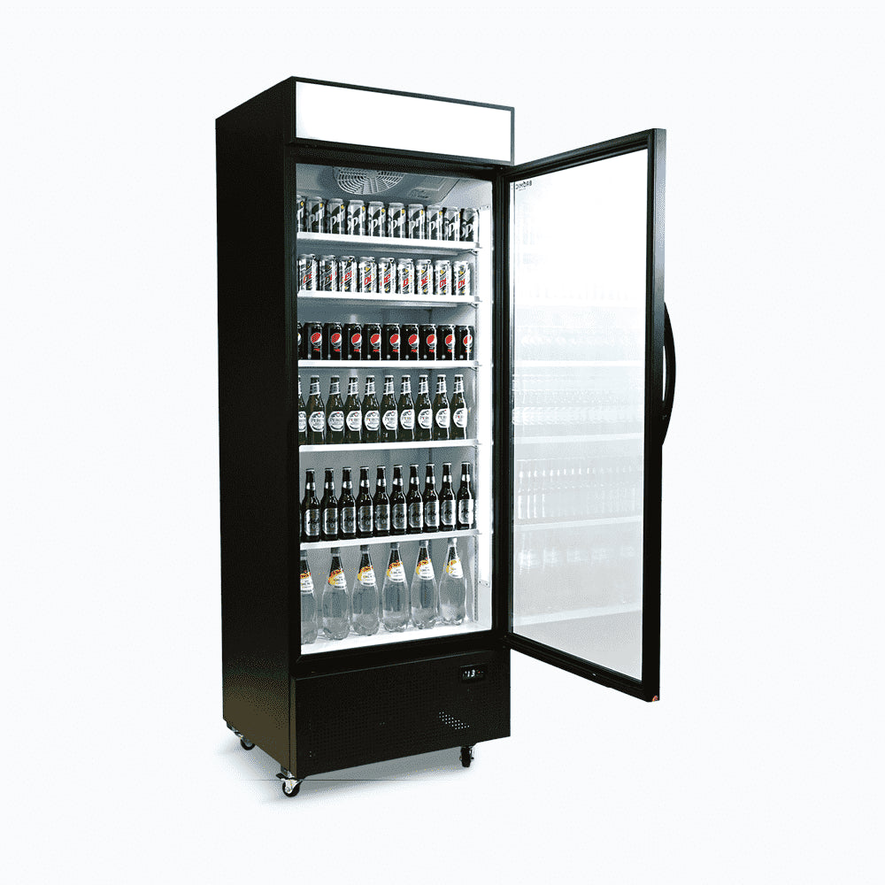 Bromic - Upright Display Fridge - 659L - 1 Door - Flat Glass - Lightbox
