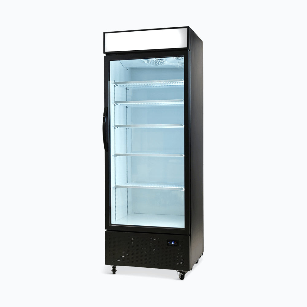 Bromic - Upright Display Fridge - 659L - 1 Door - Flat Glass - Lightbox
