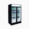 Bromic GM0900LBECO Upright Display Fridge 885L 2 Doors Flat Glass Black