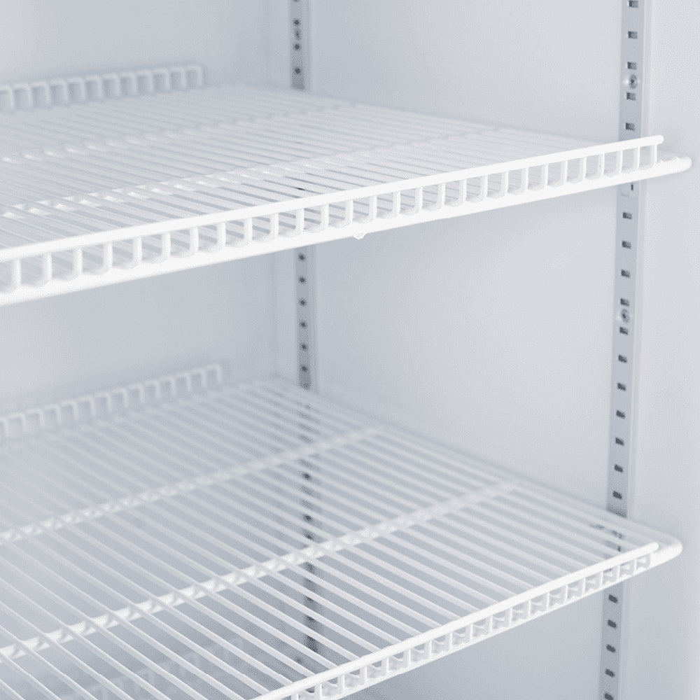 Bromic - Upright Display Fridge - 885L - 2 Doors - Flat Glass - White