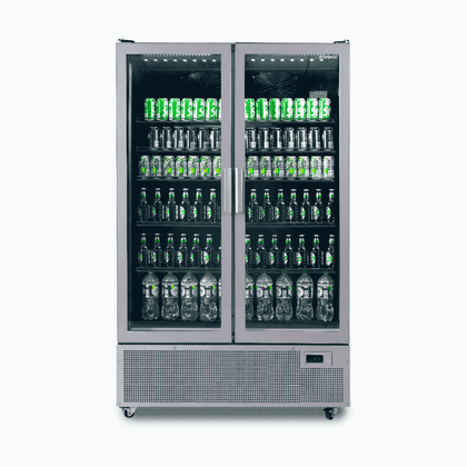 Bromic GM1100S-NR - 2 Door Upright Display Fridge 1126L