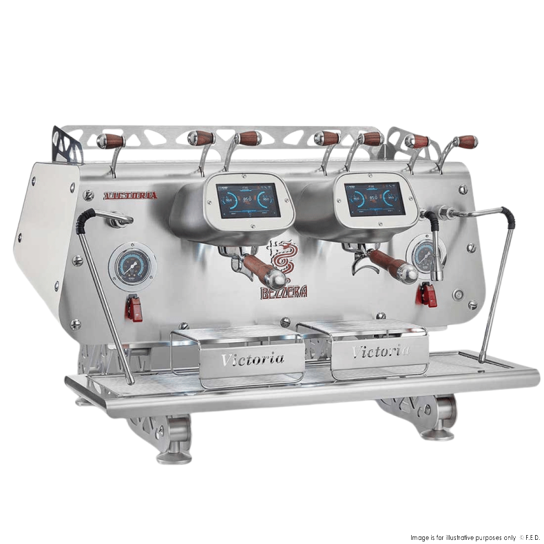 Bezzera VICTORIA White 2-Group Professional Espresso Machine - BZVICTORIA2W