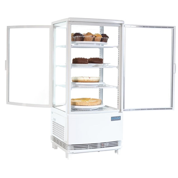 Polar C-Series Energy Efficient Curved Door Display Fridge White 86Ltr - Width: 429mm. 180W