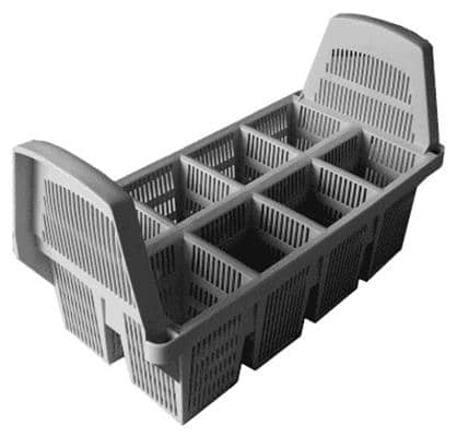 Hobart / CB8 / Plastic cutlery box 460 x 230 mm With integral handles and 8 compartments for appr. 160 pieces (8 x 20) / 1Y Warranty