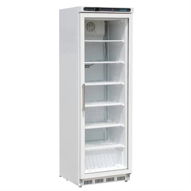 Polar C-Series Glass Door Display Freezer 365Ltr White - 500W. White finish. R290