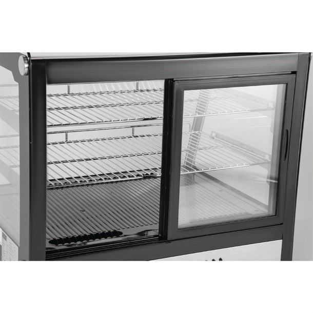 Polar G-Series Energy Efficient Countertop Food Display Fridge 120Ltr Black - 160W | 686(H)x696(W)x568(D)mm