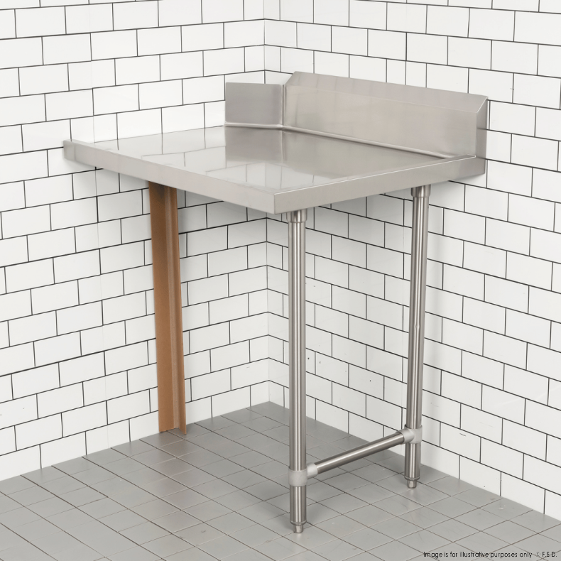 Modular System Clean Dish Table with Splashback CDT-600L