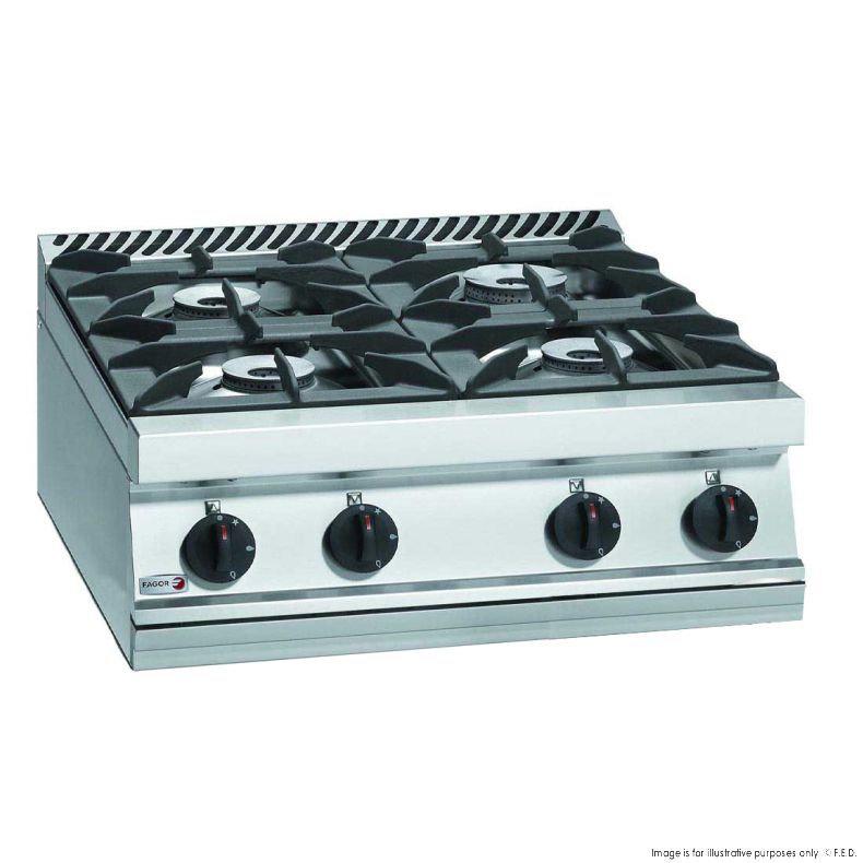 FED CG7-40H Fagor 700 series natural gas 4 burner SS boiling top