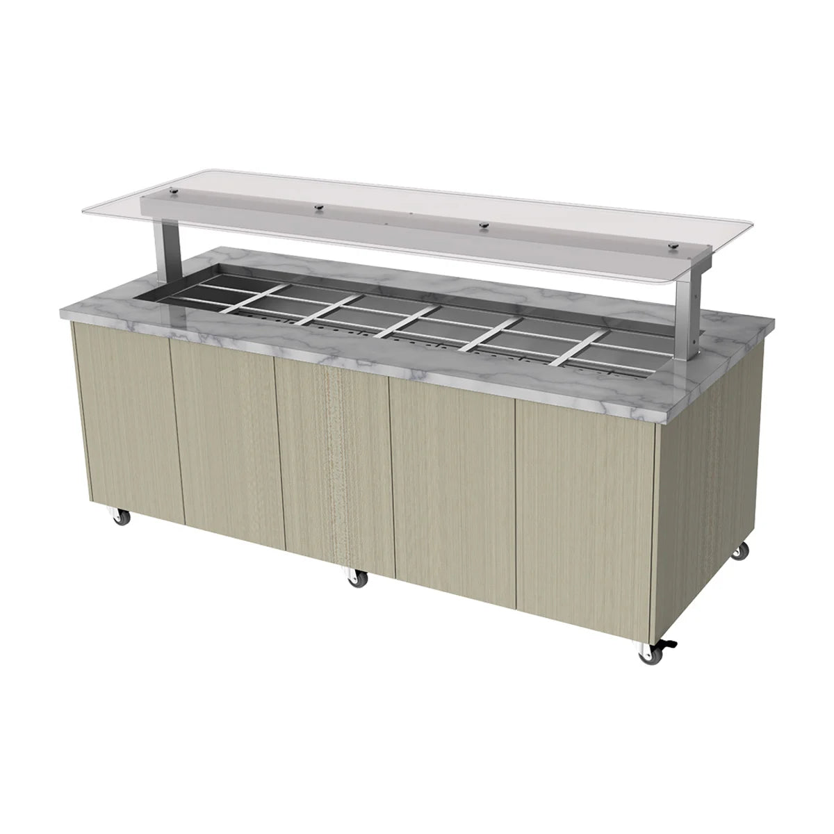 Culinaire Heated Mobile Island Buffet - 6 Module