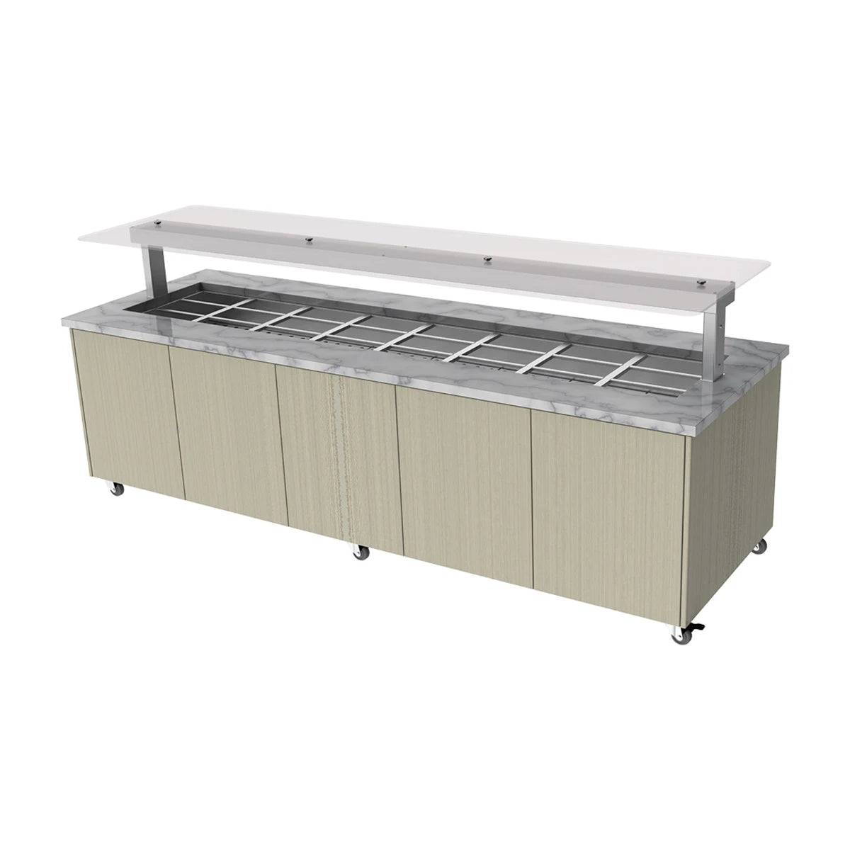 Culinaire Heated Mobile Island Buffet - 8 Module