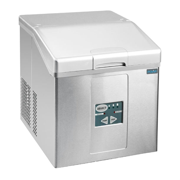 Polar C-Series Countertop Ice Machine 15kg Output - Bullet Ice. 110W. Manual fill. 2kg Storage. R600a