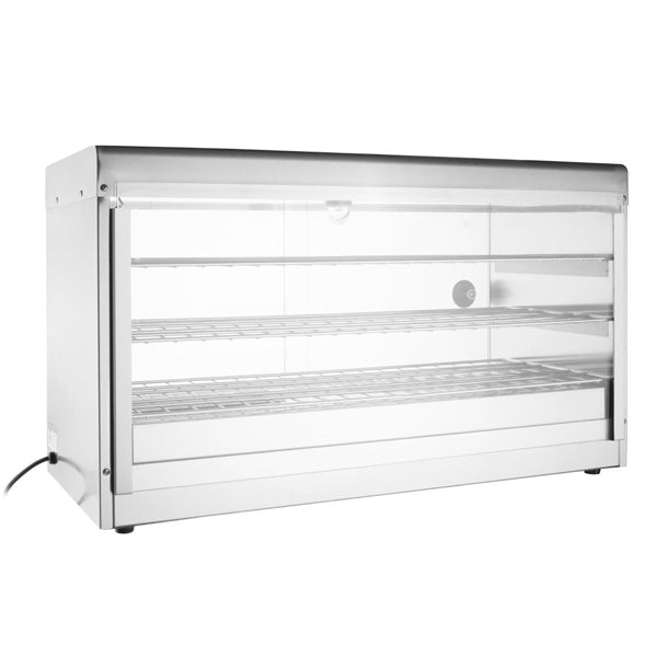 Apuro Economy Pie Warmer 60 Capacity - 700W | 60 pie capacity | Internal Light | Glass sliding Doors