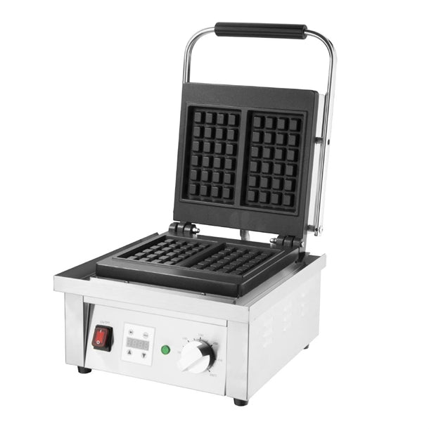 Apuro Commercial Waffle Maker - 1.6kW. Output: Up to 60 waffles per hour