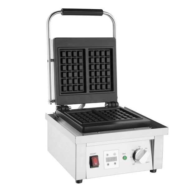 Apuro Commercial Waffle Maker - 1.6kW. Output: Up to 60 waffles per hour