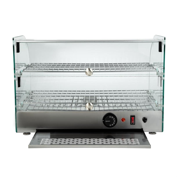 Apuro Countertop Heated Food Display 554mm Width - 800W. 2 Tier. Capacity: 45Ltr