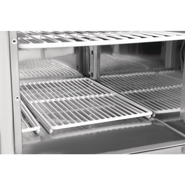 Polar G-Series Pizza Prep Counter Fridge 390Ltr - 235W. Stainless steel worktop. R600a