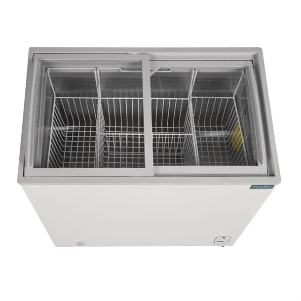 Polar G-Series Display Chest Freezer 200Ltr - 200W. Width: 953mm. R600a