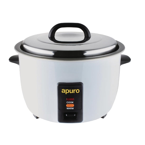 Apuro Commercial Rice Cooker 4Ltr - Rice Capacity: 10Ltr Cooked / 4.2Ltr Dry. 10amp