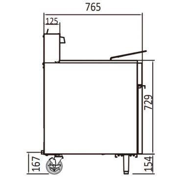 COOKRITE ATFS-40  3 TUBES GAS DEEP FRYER 26.4L