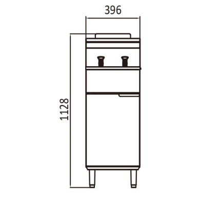 COOKRITE ATFS-40  3 TUBES GAS DEEP FRYER 26.4L
