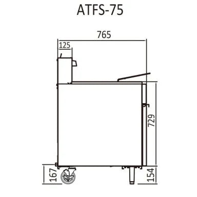 COOKRITE ATFS-75 5 TUBES GAS DEEP FRYER