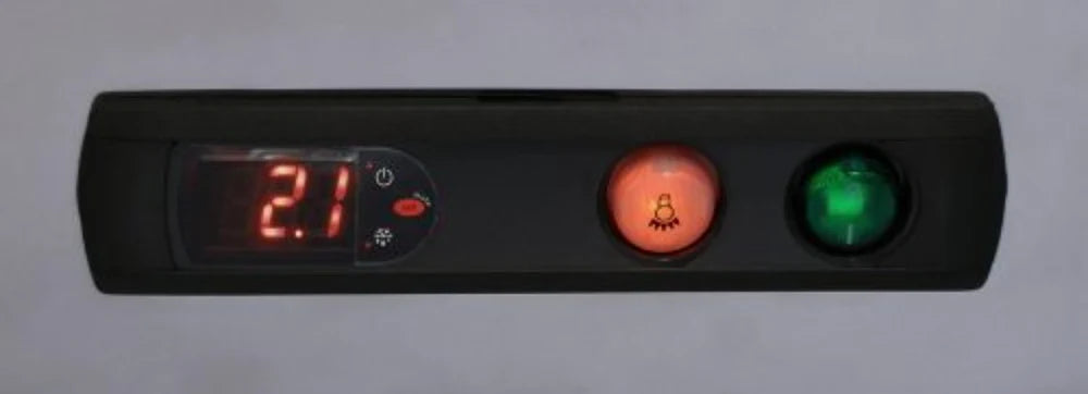 Roband SRX23RD Square Glass Refrigerated Display Bar, 6 pans