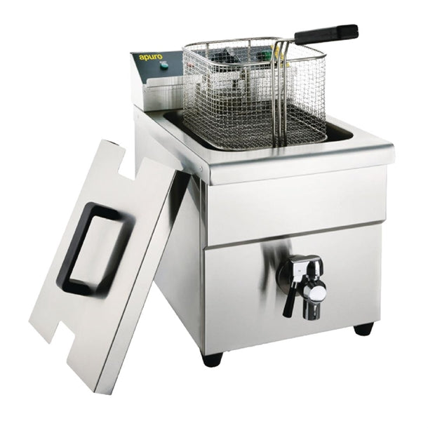 Apuro Single Tank Induction Fryer - 8Ltr - 3kW - 3kW. Oil Capacity: 8Ltr