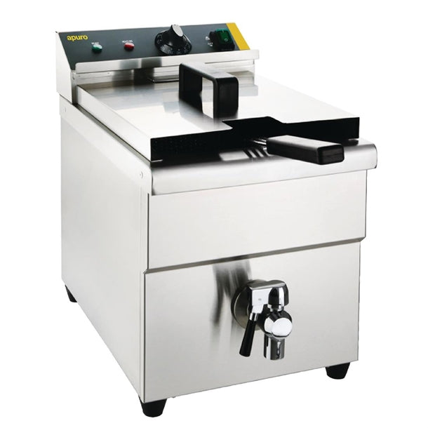 Apuro Single Tank Induction Fryer - 8Ltr - 3kW - 3kW. Oil Capacity: 8Ltr