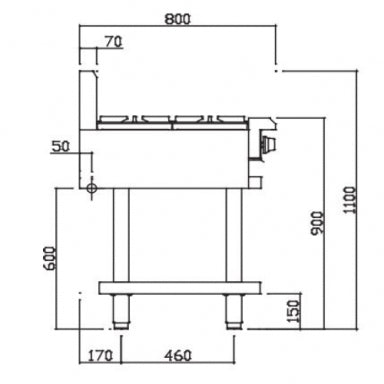 Luus CS-4B, CS-2B3P, CS-2B3C Professional Series 600mm Cooktops