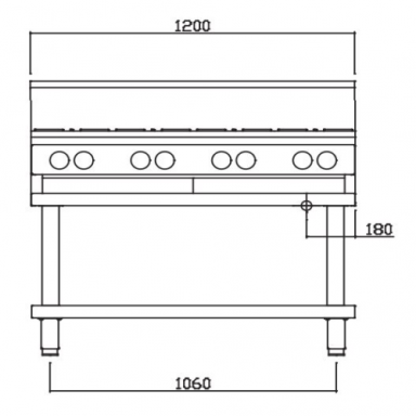 Luus CS-8B, CS-6B3P, CS-6B3C Professional Series 1200 Wide Cooktops
