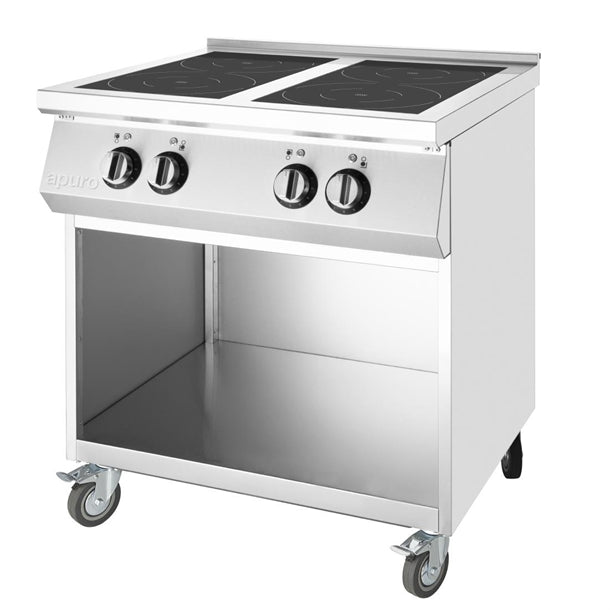 Apuro Freestanding 4 Zone Induction Hob - 4x 3.5kW. Three Phase 400V.