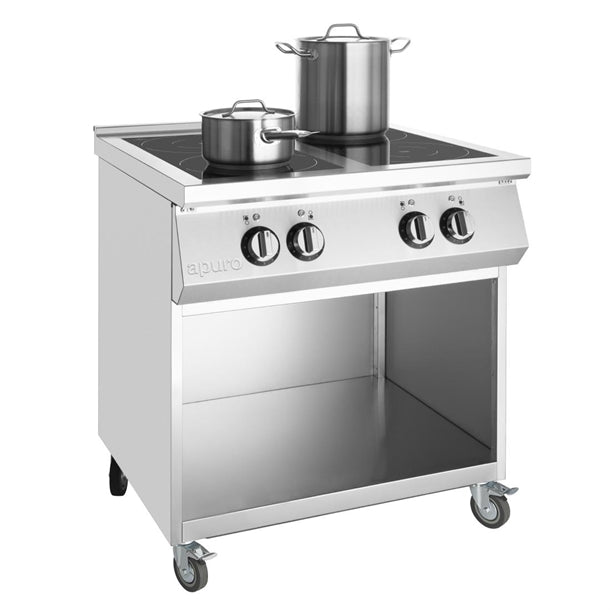 Apuro Freestanding 4 Zone Induction Hob - 4x 3.5kW. Three Phase 400V.