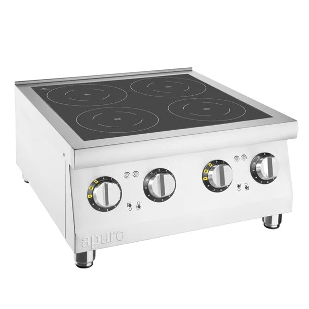 Apuro 4 Zone Induction Hob 2 x 3kW - 2x 3kW. No hardwired installation
