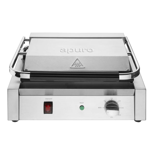 Apuro Bistro Large Contact Grill - Power: 2.2kW | Large | Flat upper & lower plates