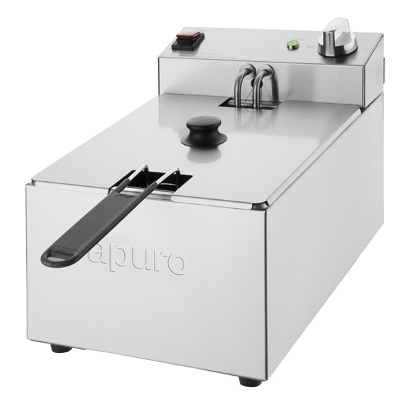 Apuro Single Tank Fryer - 5Ltr - 2.8kW - 2.8kW. Oil Capacity: 5Ltr