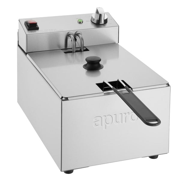 Apuro Single Tank Fryer - 5Ltr - 2.8kW - 2.8kW. Oil Capacity: 5Ltr