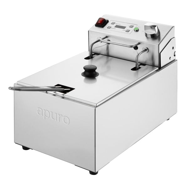 Apuro Single Electric Fryer with Timer 5Ltr - 2.8kW | Oil Capacity: 5Ltr