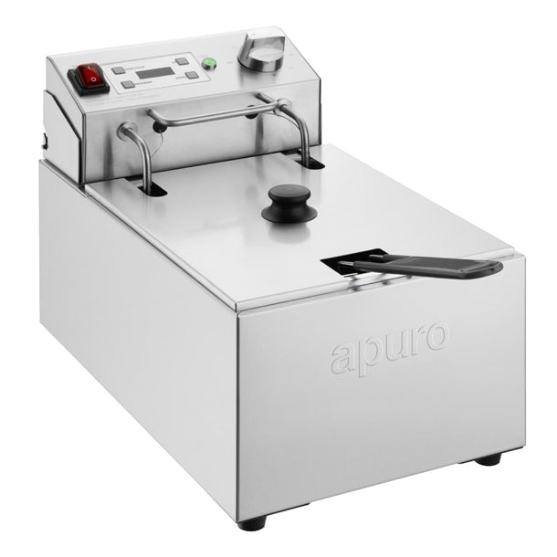 Apuro Single Electric Fryer with Timer 5Ltr - 2.8kW | Oil Capacity: 5Ltr