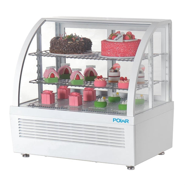 Polar C-Series Countertop Display Fridge 100Ltr White - Width: 705mm. 105W.