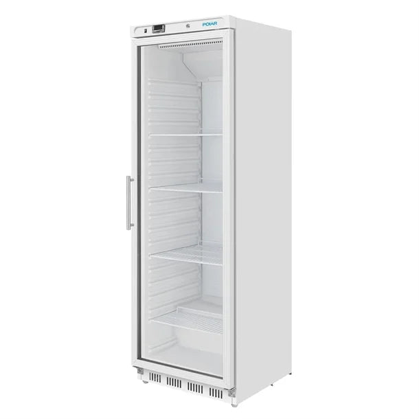 Polar C-Series Upright White Display Fridge - 400Ltr - Capacity: 400Ltr | 185W | White finish | R600a
