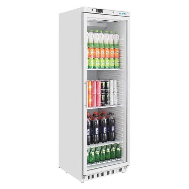 Polar C-Series Upright White Display Fridge - 400Ltr - Capacity: 400Ltr | 185W | White finish | R600a